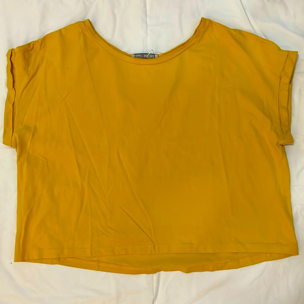Women's Yellow Crop T-Shirt